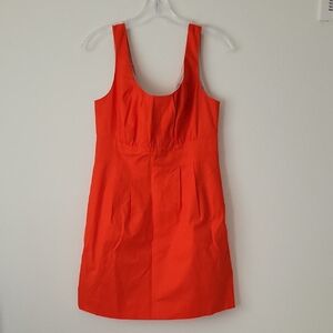 J. Crew Factory Suiting Women's Orange Cotton Shift Dress- Size 6